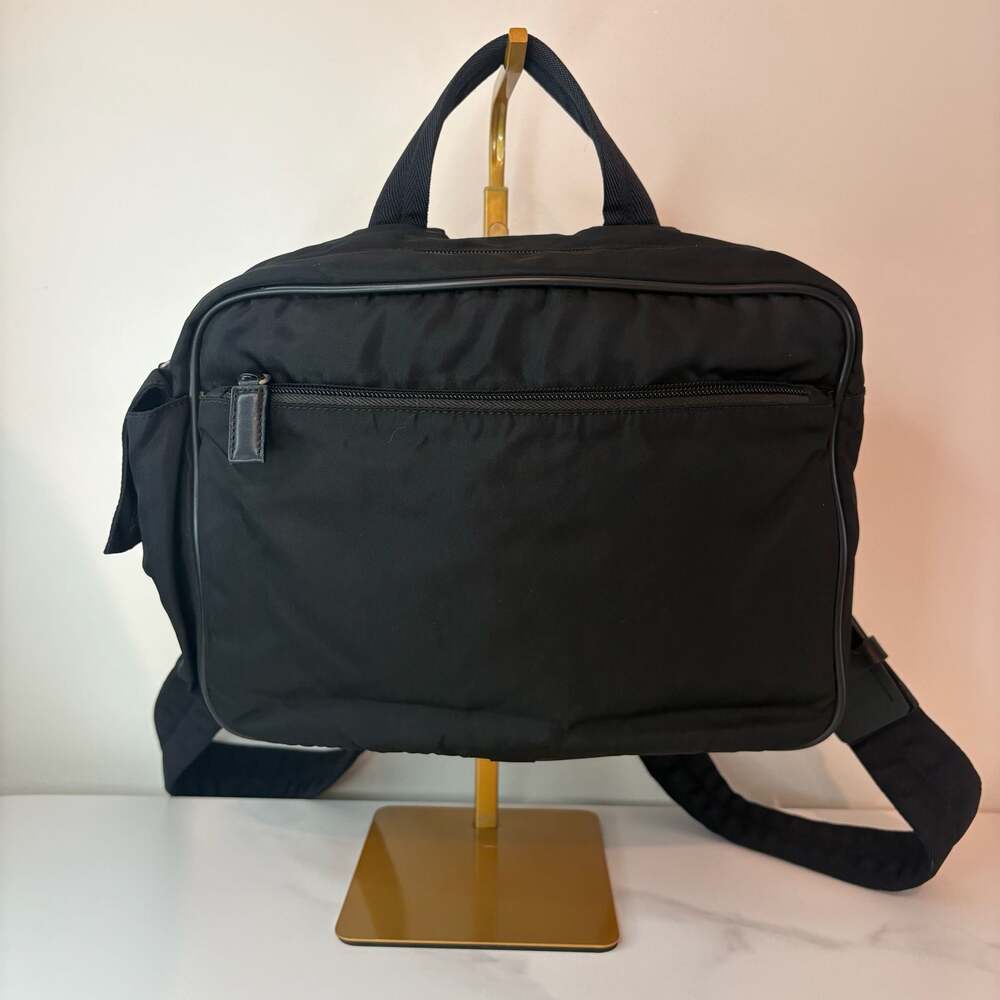 Prada Tessuto Nylon and Saffiano Leather Convertible Backpack